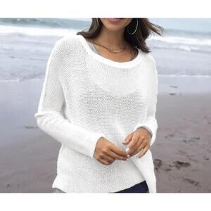 Wooden Ships Off White Charlotte Cotton Blend Crew Neck Sweater - Size - XS